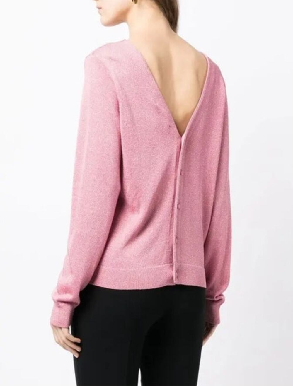 Paule Ka V-Back Long Sleeve Cardigan Sz S